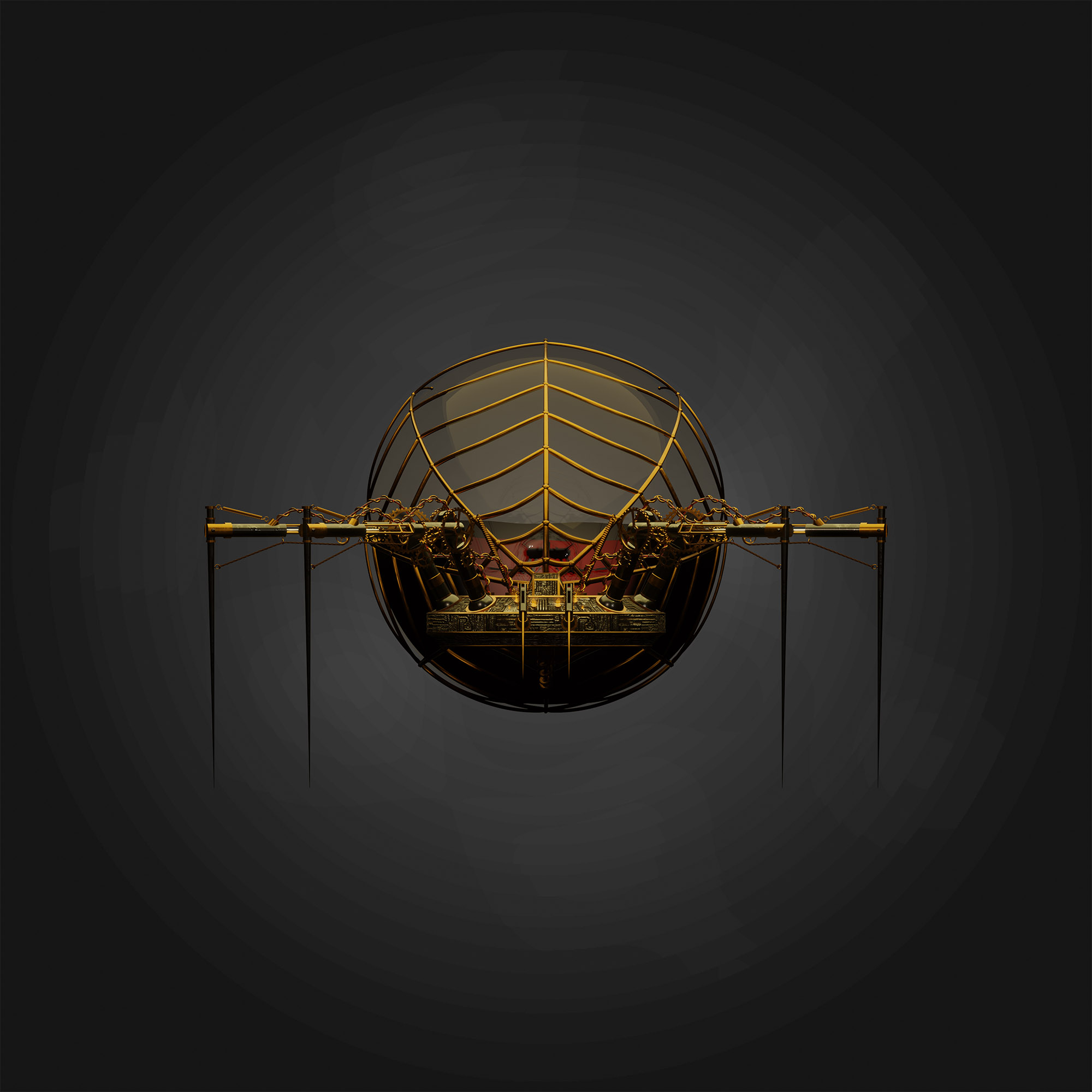 Steampunk Spider Front View